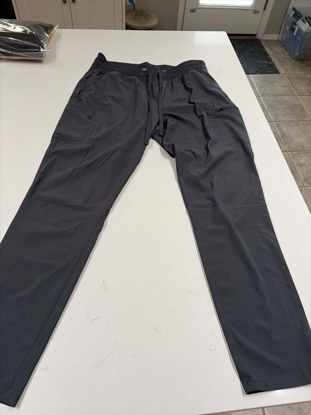 Scrub Joy SJ203 Charcoal Grey Cargo Scrub Pants Size L